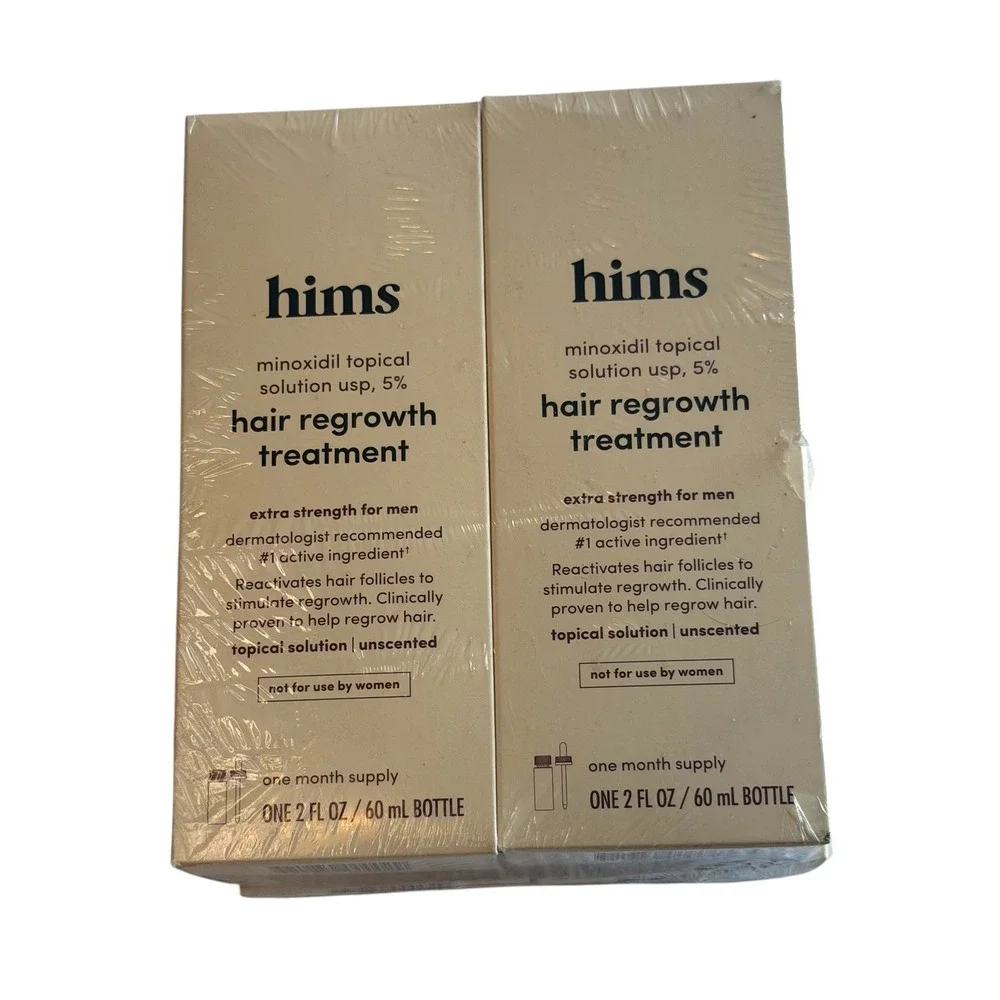 Hims Minoxidil 5% Hair Regrowth Treatment Men 2 Mo Supply 2-Pack SEALED EXP 4-27